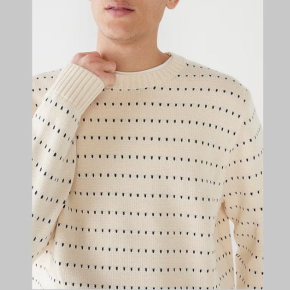 J. Crew Heritage cotton sweater in bird's-eye stitch L - Picture 3 of 10